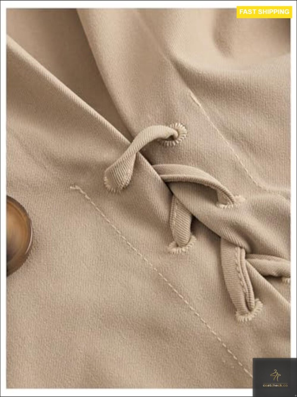 Trench Coat Lapel Double Breasted Puff Long Sleeve A-Line Jacket Outerwear - Picture 4 of 5